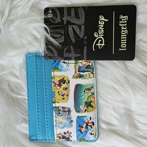 Disney Blue Character Print Card Holder Longefly.